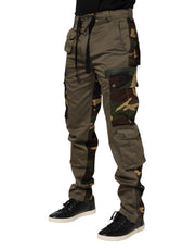 Dolce & Gabbana Brown Cotton Camouflage Cargo Pants