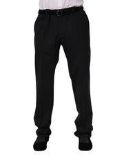 Dolce & Gabbana Black Wool Formal Dress Pants