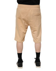 Dolce & Gabbana Yellow Cotton Men Bermuda Sweatshorts Shorts