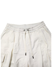 Dolce & Gabbana White Cotton Cargo Bermuda Sweatshorts Shorts