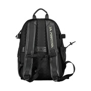 La Martina Black Polyester Backpack