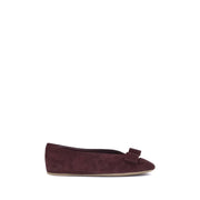 Ferragamo Bordeaux Goatskin Ballet Flats