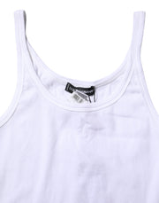 Dolce & Gabbana White Sleeveless Round Neck Men Tank T-shirt