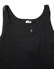 Dolce & Gabbana Black Cotton Sleeveless Underwear Tank T-shirt