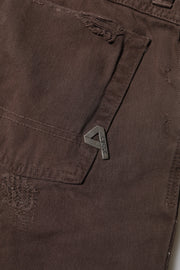 CYCLE Brown Cotton Low Waist Skinny Casual Jeans