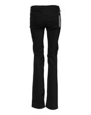 Ermanno Scervino Black Cotton Stretch Flared Bootcut Denim Jeans