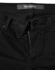 Ermanno Scervino Black Cotton Stretch Flared Bootcut Denim Jeans