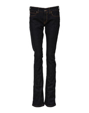 GF Ferre Dark Blue Cotton Mid Waisted Skinny Denim Jeans