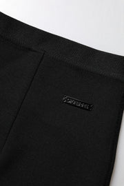 GF Ferre Black Polyester Pencil Cut Knee Length Skirt