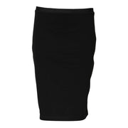 GF Ferre Black Polyester Pencil Cut Knee Length Skirt