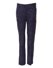 BENCIVENGA Purple Jacquard High Waisted Pants