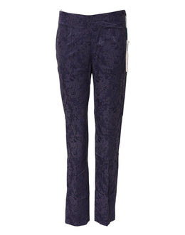 BENCIVENGA Purple Jacquard High Waisted Pants