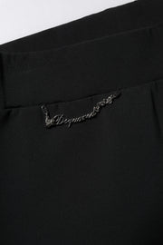 Dsquared² Black Polyester High Waisted Flared Pants