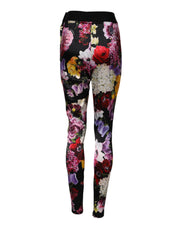 Dolce & Gabbana Multicolor Floral Legging Stretch Waist Pants