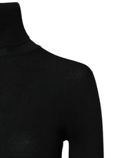 Dolce & Gabbana Black Cashmere Turtleneck Knitted Blouse Top