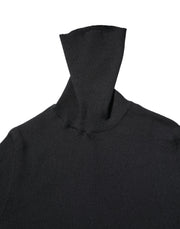 Dolce & Gabbana Black Cashmere Turtleneck Knitted Blouse Top