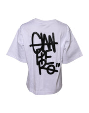 Dolce & Gabbana White Cotton Graphic Print Crew Neck T-shirt