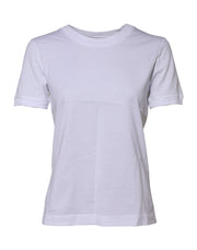 Dolce & Gabbana White Cotton Round Neck Short Sleeves T-shirt