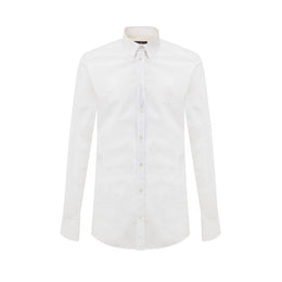 Dolce & Gabbana White Cotton Dress Shirt