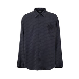 Balenciaga Gray Viscose Dress Shirt