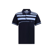 Ferragamo Blue Cotton Polo Shirt