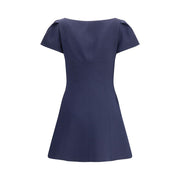 Alexander McQueen Blue Wool Casual Dress