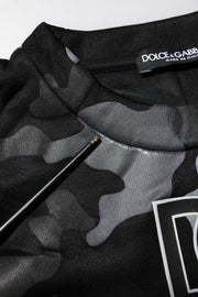 Dolce & Gabbana Black Camouflage Pullover Sweatshirt Sweater