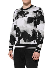 Dolce & Gabbana Multicolor Silk Camouflage Pullover Sweater