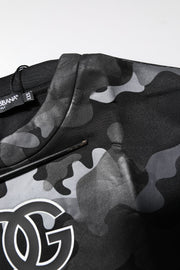 Dolce & Gabbana Black Camouflage Pullover Sweatshirt Sweater