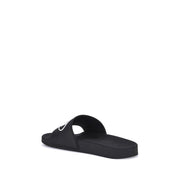 Balenciaga Black Rubber Flat Sandals