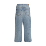 Balenciaga Light Blue Cotton Relaxed Fit Jeans