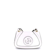 Gucci White Calf Leather Bos Taurus Handbag