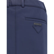 Prada Blue Polyester Casual Pants