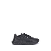 Dsquared² Black Calf Leather Bos Taurus Athletic Sneakers