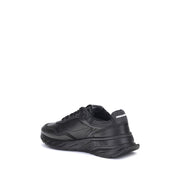 Dsquared² Black Calf Leather Bos Taurus Athletic Sneakers