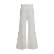 Chloé White Cotton Flared Pants