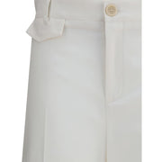 Chloé White Cotton Flared Pants