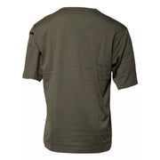 Dolce & Gabbana Army Green DG Love Cotton Crew Neck T-shirt