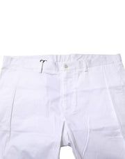 Dolce & Gabbana White Chinos Cotton Stretch Casual Shorts
