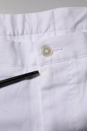 Dolce & Gabbana White Chinos Cotton Stretch Casual Shorts