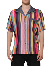Dolce & Gabbana Multicolor Stripes Collared Men Polo T-shirt