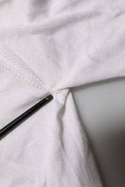 Dolce & Gabbana White Silk Short Sleeves Men Henley T-shirt