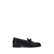 Valentino Garavani Black Calf Leather Bos Taurus Slip-On Loafers