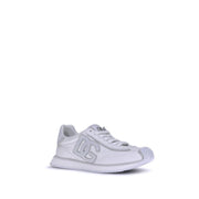 Dolce & Gabbana White Fabric Low Top Sneakers