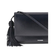 Jil Sander Black Calf Leather Bos Taurus Shoulder Bag