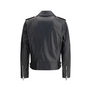 Dsquared² Black Calf Leather Bos Taurus Biker Jacket