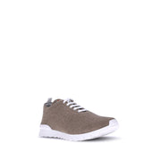 Kiton Brown Cotton Athletic Sneakers