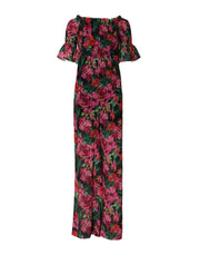 Patrizia Pepe Multicolor Floral Print Overall Jumpsuit Dress
