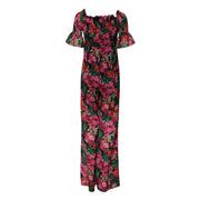 Patrizia Pepe Multicolor Floral Print Overall Jumpsuit Dress