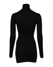 Dolce & Gabbana Black Long Sleeves Turtle Neck Mini Dress